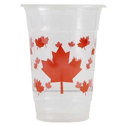 Canada Day Clear Plastic Cups - Party Things Canada